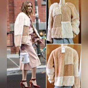 ❤️LAST size L ❤️NWT ZARA PATCHWORK EFFECT FABRIC JACKET COAT